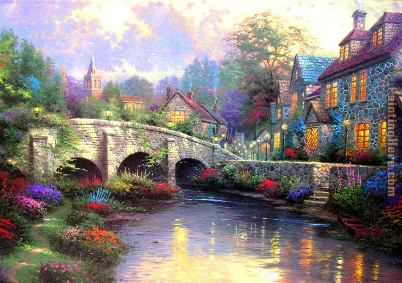 Thomas Kinkade Cobblestone Brook